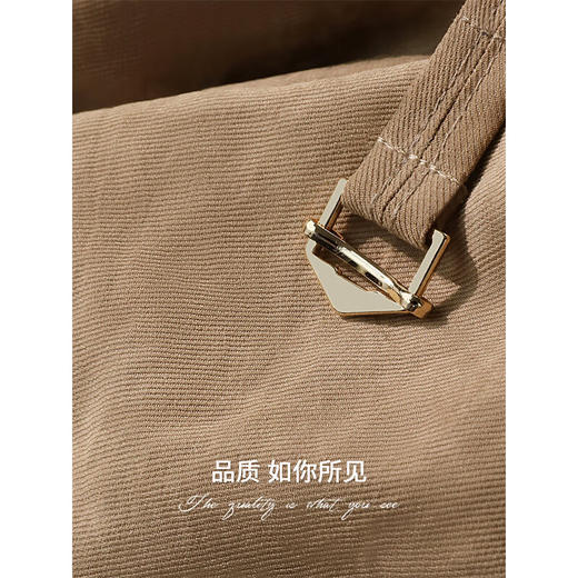 COCOBELLA松弛感穿搭廓形连衣裙飘带小立领气质衬衫裙FR3021 商品图4