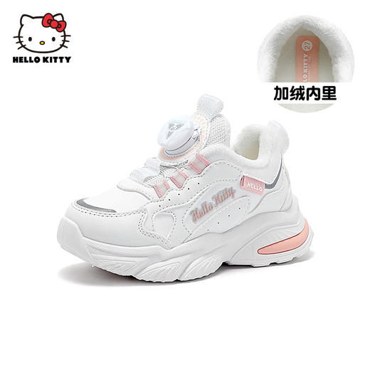 HelloKitty童鞋女童棉鞋2023新款冬季二棉鞋加绒保暖儿童运动鞋子 商品图2