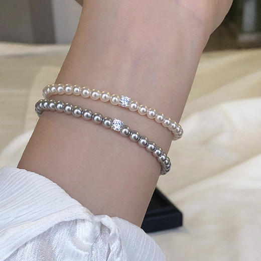 早春福利】流心方糖锆石施家珍珠手链女高级感手串 商品图2