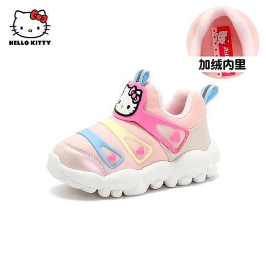 HelloKitty童鞋女童运动鞋冬季儿童二棉鞋加绒保暖毛毛虫鞋甜美24-30 K2556827 商品图0