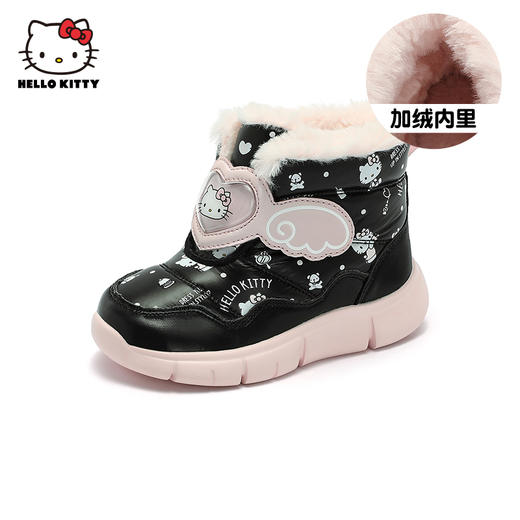 HelloKitty童鞋女童雪地靴冬季新款保暖棉鞋女孩加绒棉靴短筒靴子 商品图1