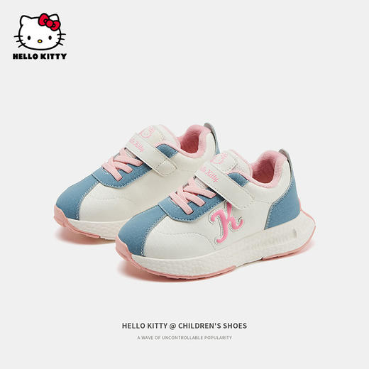 HelloKitty童鞋女童运动鞋冬季2023新款儿童棉鞋大童加绒保暖鞋 商品图1