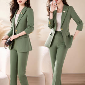 时尚简约，大方气质优雅收腰显瘦休闲修身百搭潮流两件套HR-HRYZ9592