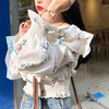 夏季【复古荷叶边 短款衬衫上衣女】韩系甜美 洋气减龄 夏季甜蜜再恋 长袖小衫 商品缩略图0