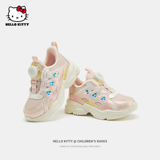 HelloKitty童鞋儿童棉鞋冬季新款中大童女孩加厚棉鞋女旋钮老爹鞋 商品图3