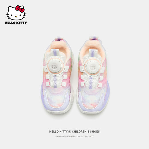 HelloKitty儿童运动鞋秋冬新款女童加绒保暖棉鞋中大童女孩旋钮鞋 商品图2