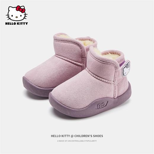 HelloKitty童鞋儿童棉鞋冬季女童加绒保暖棉靴宝宝软底雪地靴22-30 K3546805 商品图1