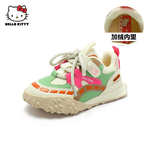 HelloKitty童鞋女童加绒保暖运动鞋冬季新款儿童防滑软底休闲鞋潮 商品图0