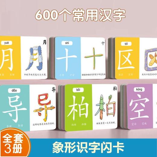 儿童识字闪卡幼小衔接卡牌幼儿启蒙早教3-5岁600识字卡 商品图3