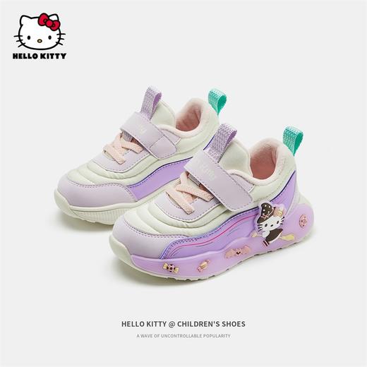 HelloKitty童鞋女童运动鞋冬季2023新款儿童加绒棉鞋小童保暖鞋 商品图1