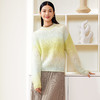 玳莎渐变马海毛套头衫女式24年早春新款宽松慵懒风落肩袖圆领上衣  EA33302 商品缩略图0