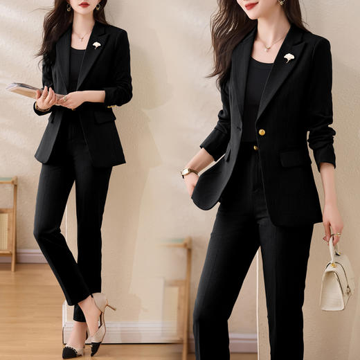 时尚简约，大方气质优雅收腰显瘦休闲修身百搭潮流两件套HR-HRYZ9592 商品图4
