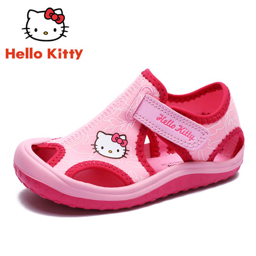 HelloKitty童鞋女童凉鞋夏季新款女孩包头公主鞋小学生沙滩凉鞋22-35 K1523936A 商品图1