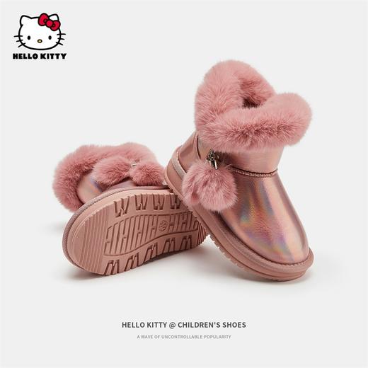 HelloKitty童鞋儿童雪地靴2023冬款中大童女孩加绒加厚棉靴保暖鞋 商品图3