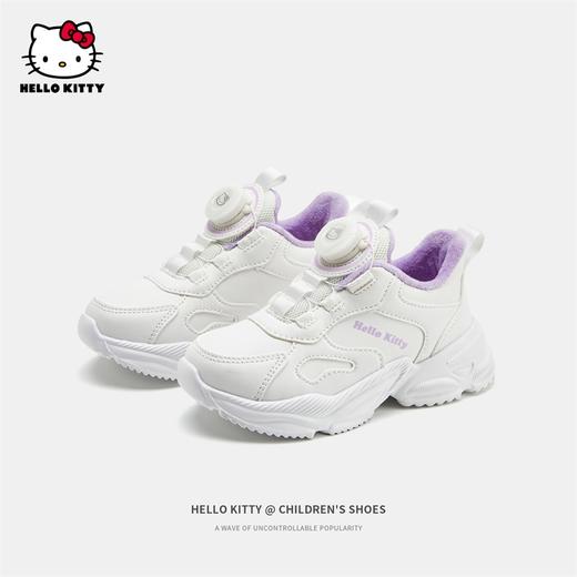 HelloKitty童鞋儿童加绒运动鞋冬季新款中大童女孩加厚保暖棉鞋 商品图1