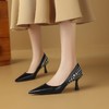【预售5天】春秋季新款女鞋，尖头细高跟鞋拼接名媛正装辣妈单鞋子YS&9557 商品缩略图0