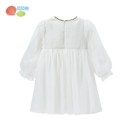 贝贝怡童装女童连衣裙2024春季新款中式公主裙中小童长袖连身裙子ZB1DQ004 商品图1