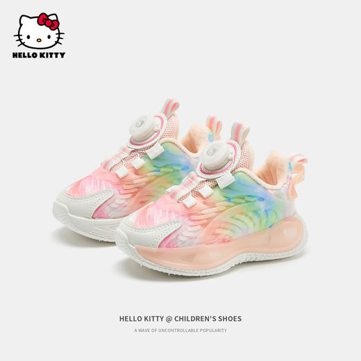 HelloKitty儿童运动鞋秋冬新款女童加绒保暖棉鞋中大童女孩旋钮鞋 商品图0