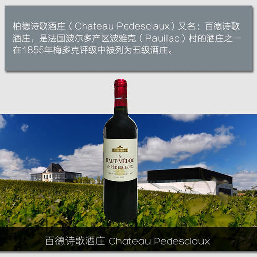 【1855列级名庄⁵】
法国进口百德诗歌上梅多克2013红葡萄酒750mi 商品图4