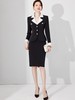 IWY/黑色干练气质西装套装女酒店经理轻熟风职业女装正装工作服套裙22CS221 商品缩略图3