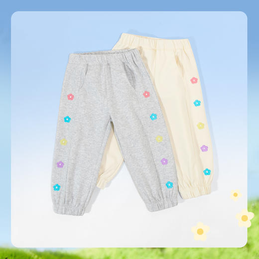 贝贝怡儿童运动裤春季新款女宝宝休闲束脚裤宽松中大童春秋裤子ZB1DK029 商品图7