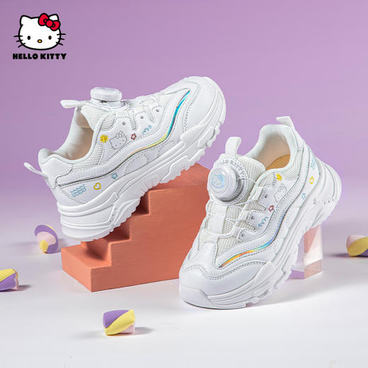 HelloKitty童鞋女童运动鞋春季2024新款软底防滑老爹鞋秋冬儿童鞋 商品图1