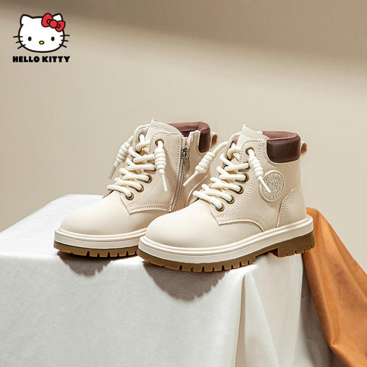 HelloKitty童鞋女童马丁2024新款春秋儿童大黄靴防滑中大童短靴子 商品图2