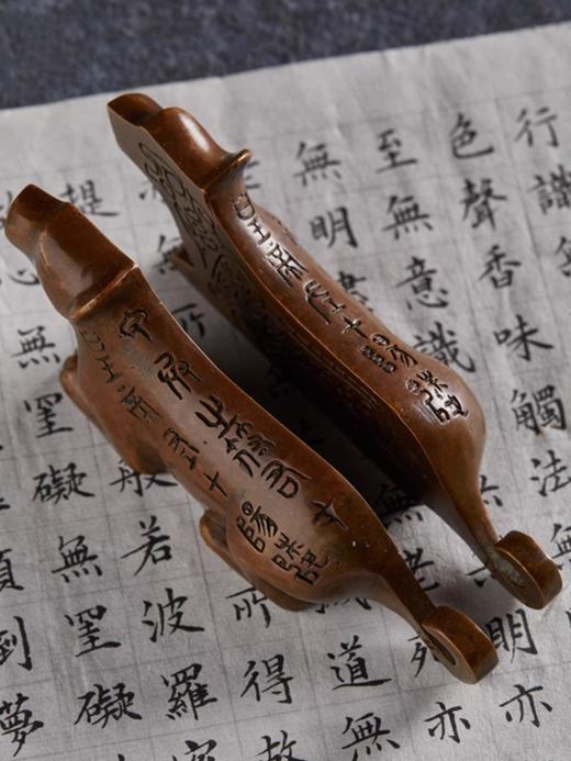 西泠印社 兵符虎符镇尺一对文房四宝书法国画宣纸压纸笔搁铜镇纸书镇纸镇摆件把玩纸镇仿古青铜器铜文房 商品图3