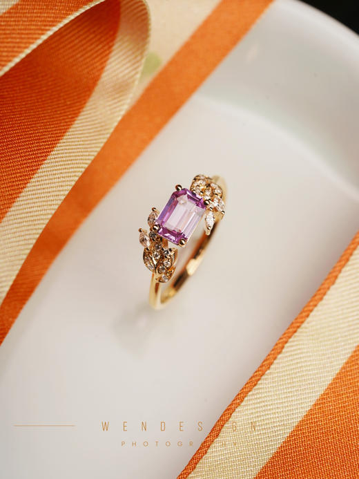 无烧紫蓝宝戒指 商品图0