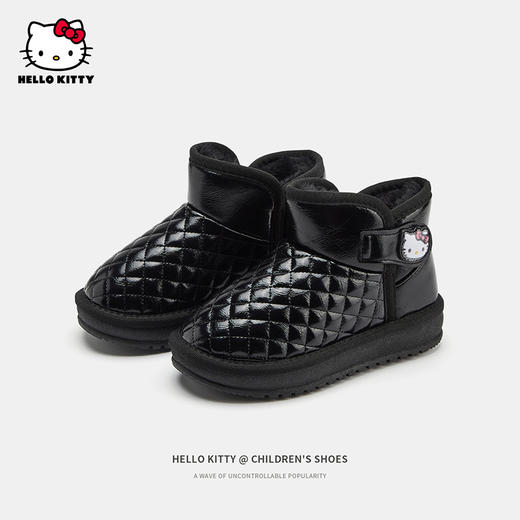 HelloKitty童鞋女童雪地靴加绒2023新款棉鞋冬季儿童棉靴保暖防滑 商品图2