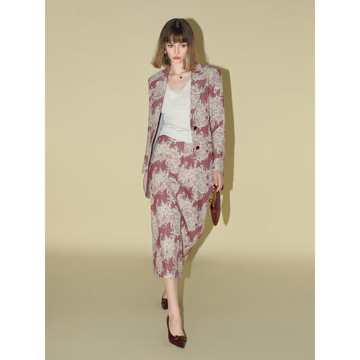 【专属秒杀】COCOBELLA色织提花棉麻品质西装高奢通勤优雅西服外套SI3016 商品图3