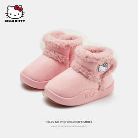 HelloKitty童鞋女童鞋2023新款加绒加厚儿童棉鞋冬季宝宝棉靴软底