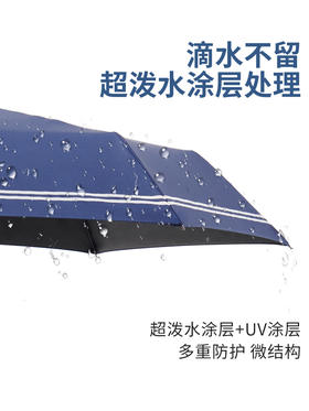 珍妮花黑胶超泼水晴雨两用伞