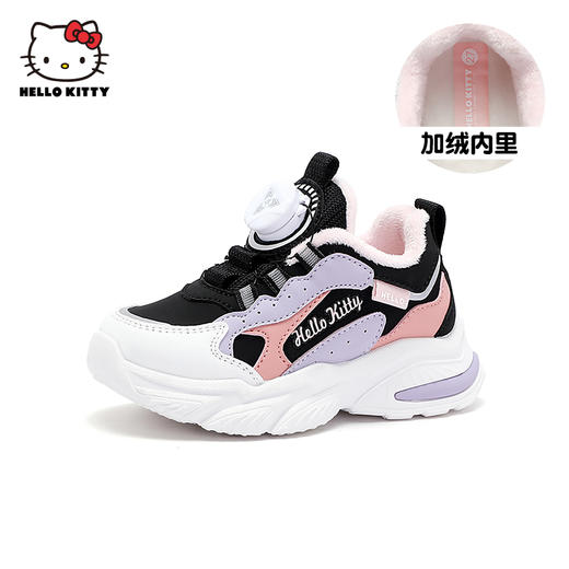 HelloKitty童鞋女童棉鞋2023新款冬季二棉鞋加绒保暖儿童运动鞋子 商品图1