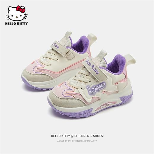 HelloKitty童鞋女童棉鞋2023新款冬季加绒二棉运动鞋软底儿童鞋子 商品图0