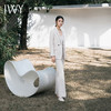 IWY/米白高级感休闲西装套装春上镜主持人韩版上班服装显瘦职业装C13503+P33503 商品缩略图1