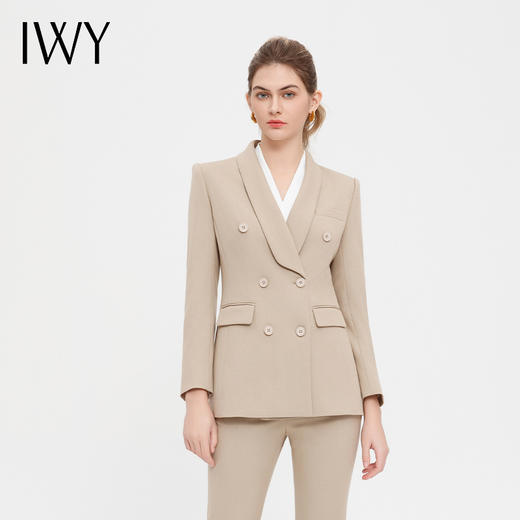 IWY/浅卡其西装套装女上班西服高级感设计正式场合服装上镜主持OL C14106+P34106 商品图2
