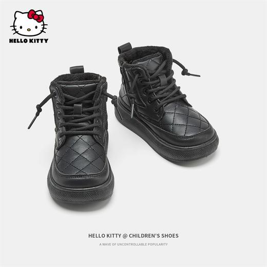 HelloKitty童鞋2023冬季新款儿童保暖棉靴中大童女孩加绒雪地靴 商品图3