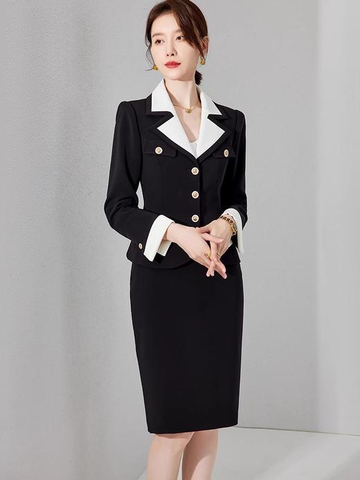 IWY/黑色干练气质西装套装女酒店经理轻熟风职业女装正装工作服套裙22CS221 商品图0