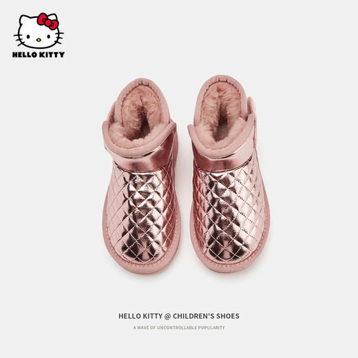 HelloKitty童鞋女童雪地靴加绒2023新款棉鞋冬季儿童棉靴保暖防滑 商品图3