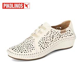 【Pikolinos 】 B3F | 派高雁24春节牛皮深口平底镂空松紧带休闲单鞋PS241135