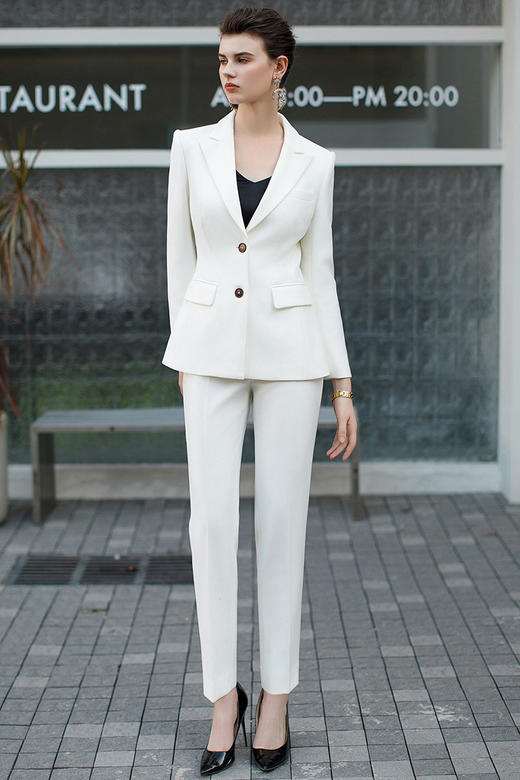 IWY/白色西装马甲三件套女2024春秋新款主持人女神气质西装套装CPM1949 商品图4