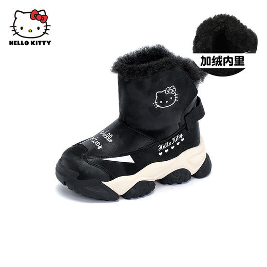 HelloKitty童鞋女童加绒保暖雪地靴冬季新款儿童防滑软底舒适棉靴 商品图1
