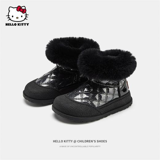 HelloKitty童鞋女童加绒保暖雪地靴冬季新款儿童加厚棉靴大童冬鞋 商品图2