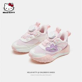 HelloKitty童鞋儿童旋钮鞋冬季新款中大童女孩加绒保暖棉鞋运动鞋