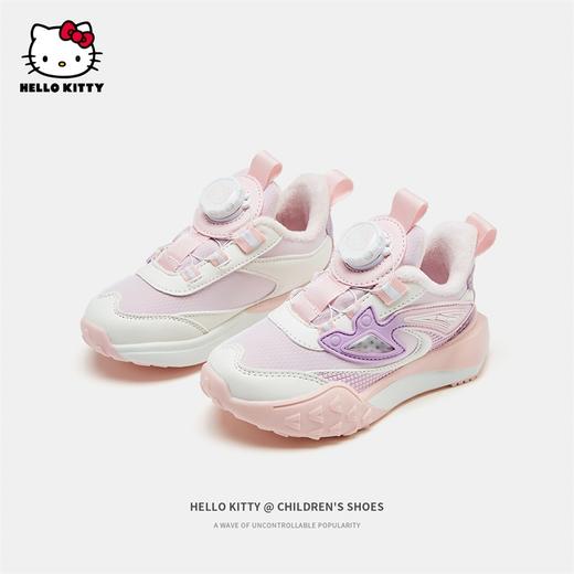 HelloKitty童鞋儿童旋钮鞋冬季新款中大童女孩加绒保暖棉鞋运动鞋 商品图0