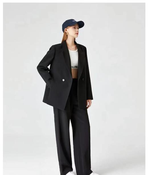 12.12错过没有！清货不退大促→粉第高级感干练利落中长西服外套-单件外套（不含裤子）-喜出 商品图1