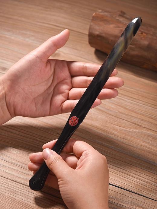 西泠印社 牛角裁纸刀长卷宣纸专用裁纸刀天然黑牛角拆信刀利器神器书法用品学生练习使用书法练习纸伴手礼 商品图0