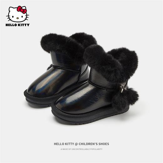 HelloKitty童鞋儿童雪地靴2023冬款中大童女孩加绒加厚棉靴保暖鞋 商品图2