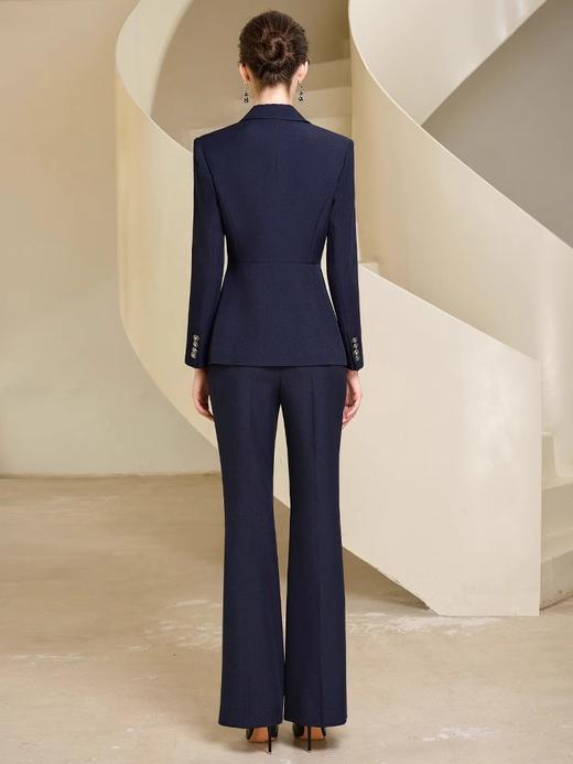 西装套装女主持人演讲正装商务主播艺考西服微喇长裤职业装 商品图3